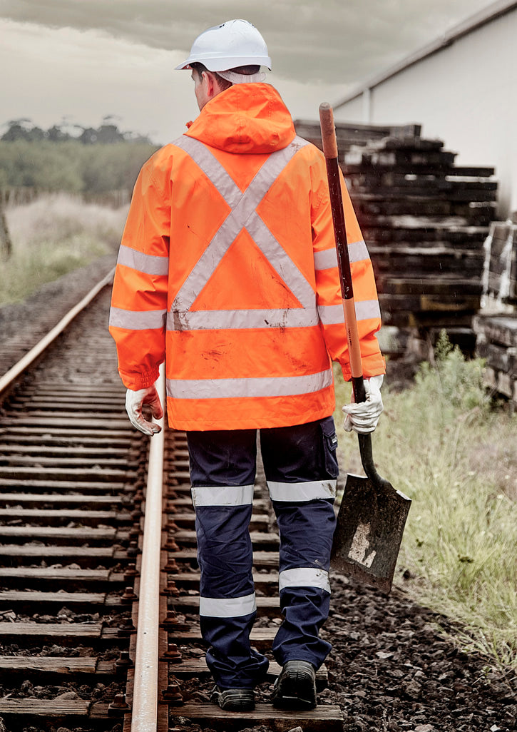 Mens Hi Vis X Back Ultralite Waterproof Jacket - Orange - Model