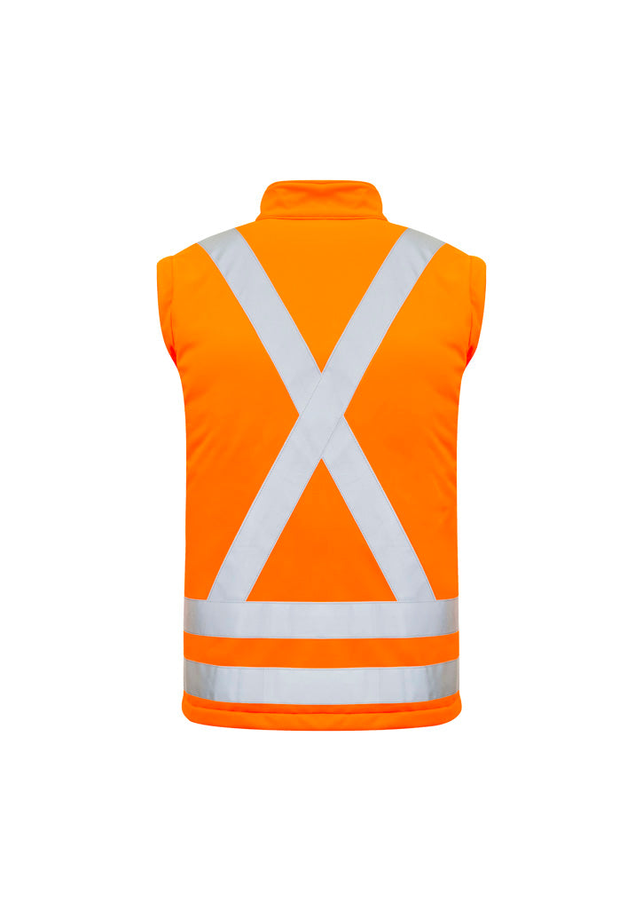 Unisex Hi Vis X Back 2 In 1 Softshell Jacket - Orange - View