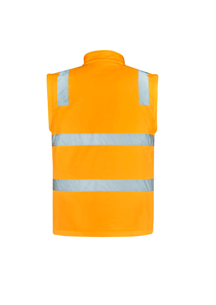 Unisex Hi Vis VIC Rail 2 In 1 Softshell Jacket - Vic Rail Orange - View