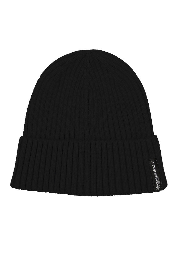 Unisex Streetworx Beanie - Black - Front