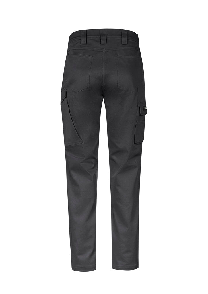 Mens Essential Basic Stretch Cargo Pant - Charcoal - Back