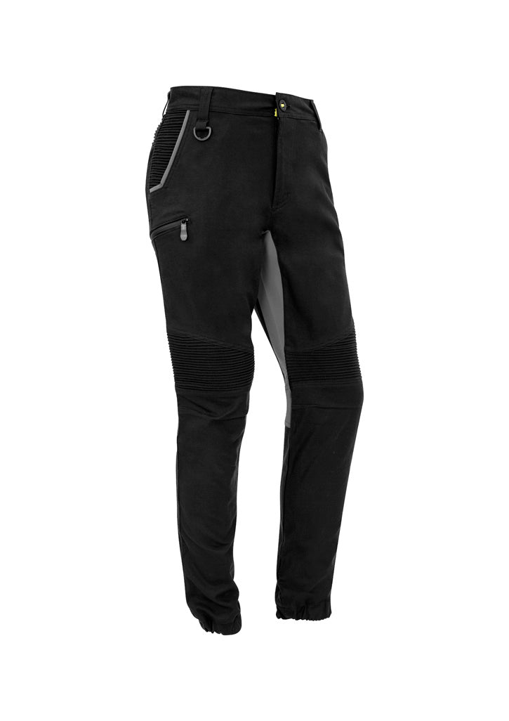 Mens Streetworx Stretch Pant - Cuffed - Black - Front
