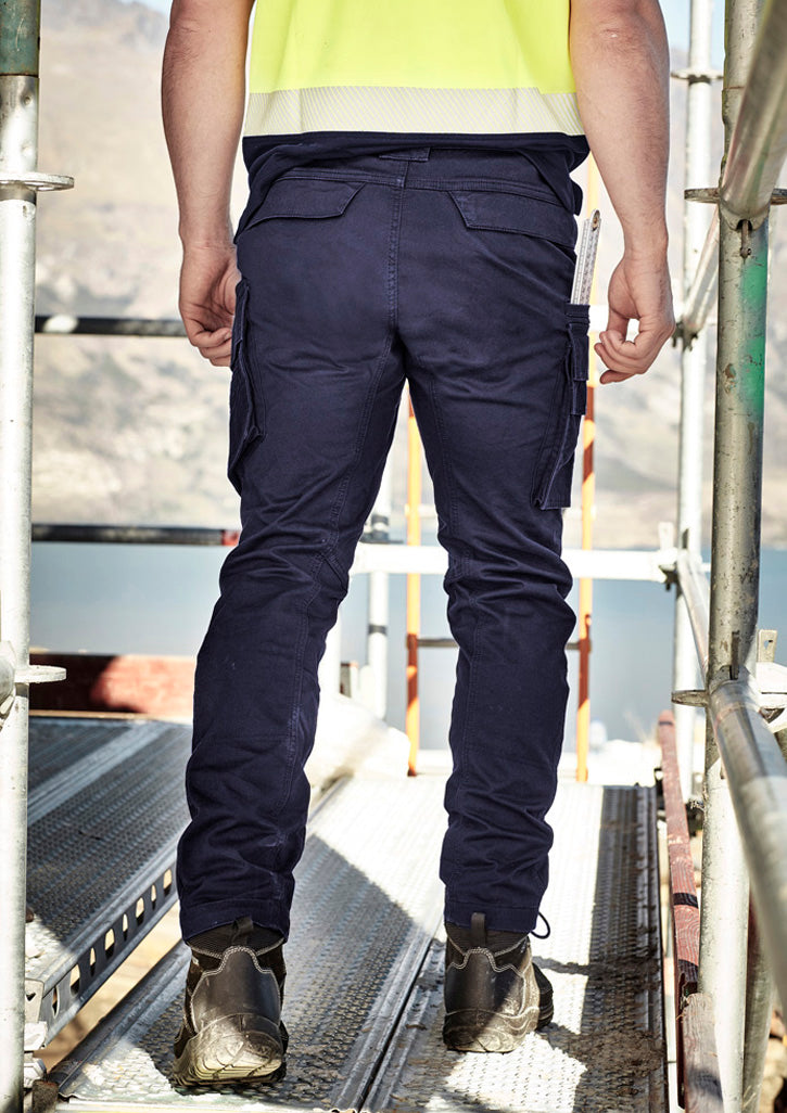 Mens Streetworx Curved Cargo Pant - Navy - Model