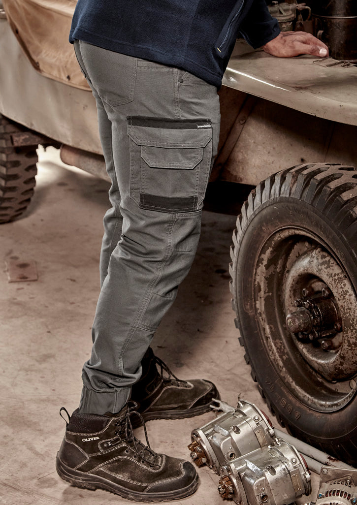 Mens Streetworx Heritage Pant - Cuffed - Charcoal - Model