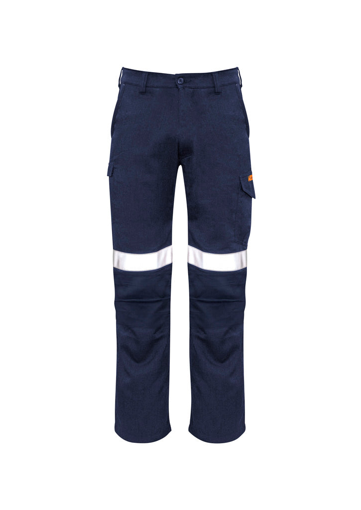 Mens Orange Flame Taped Cargo Pant (Regular) - Navy - Front