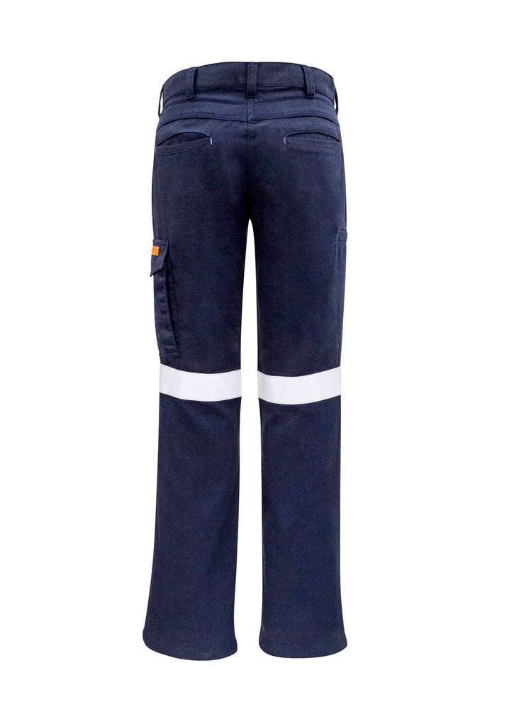 Womens Orange Flame Taped Cargo Pant - Navy - Back