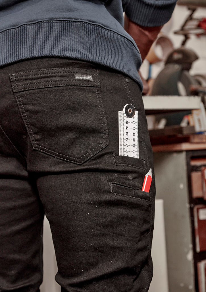Mens Streetworx Stretch Jean - Black - Model