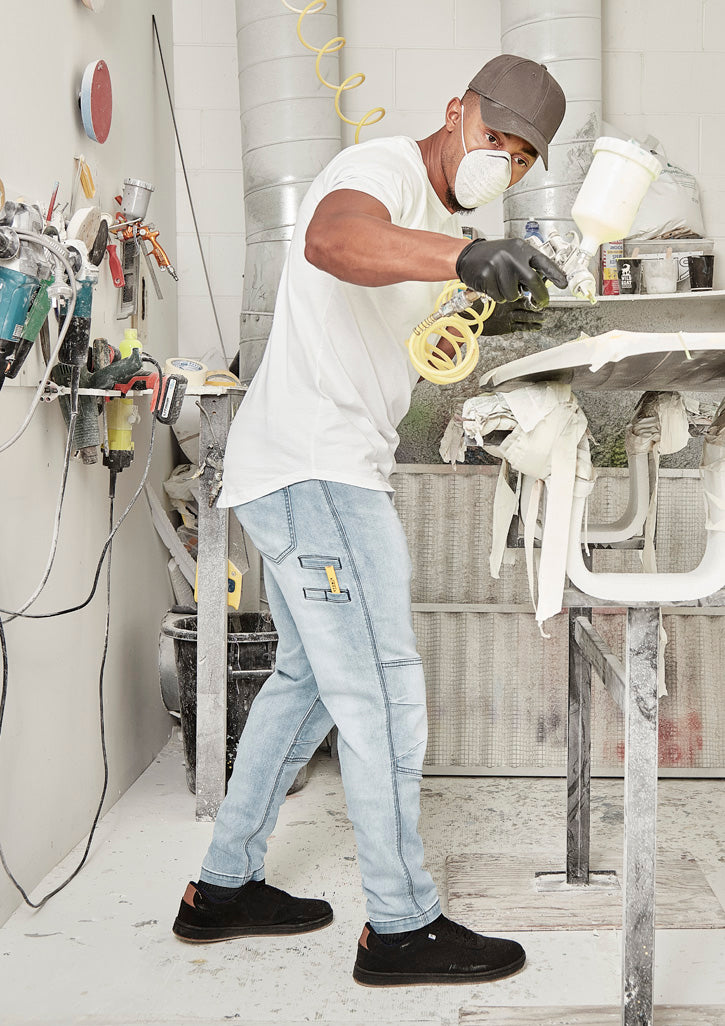 Mens Streetworx Stretch Jean - Light Blue - Model