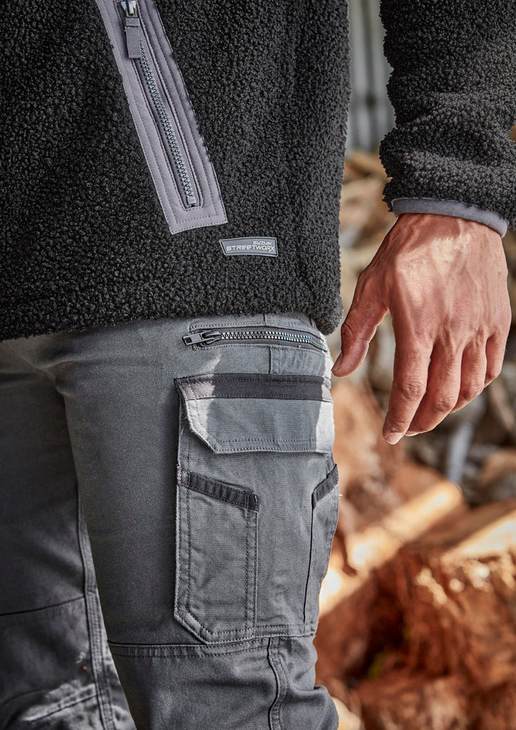 Mens Streetworx Heritage Pant - Charcoal - Model