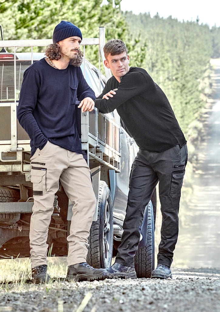 Mens Streetworx Heritage Pant - Stone - Model