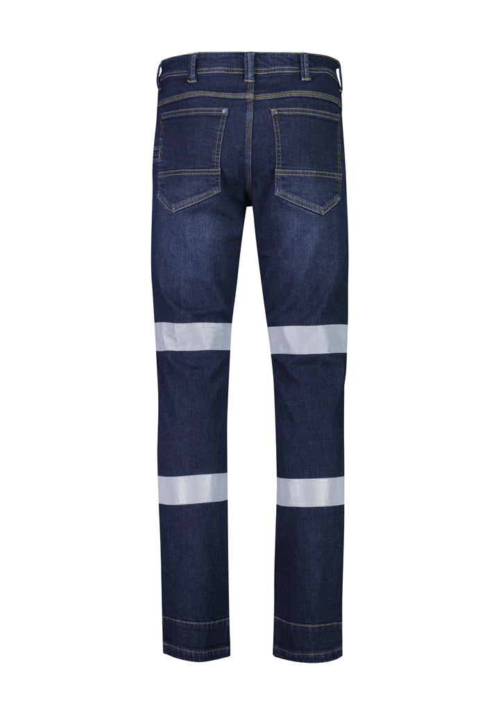 Mens Bio Motion Taped Stretch Jean - Denim - Back