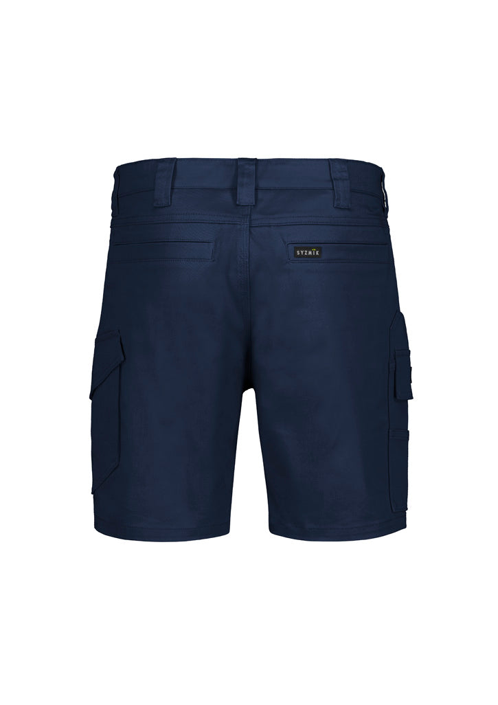 Mens Essential Stretch Cargo Short - Navy - Back