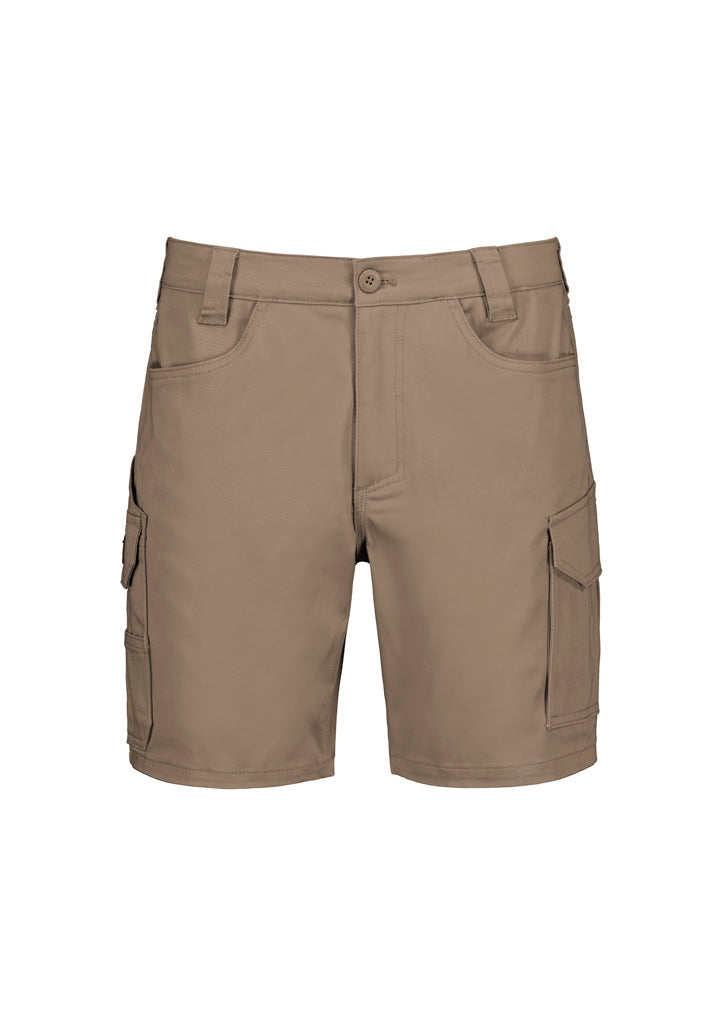 Mens Essential Stretch Cargo Short - Khaki - Front
