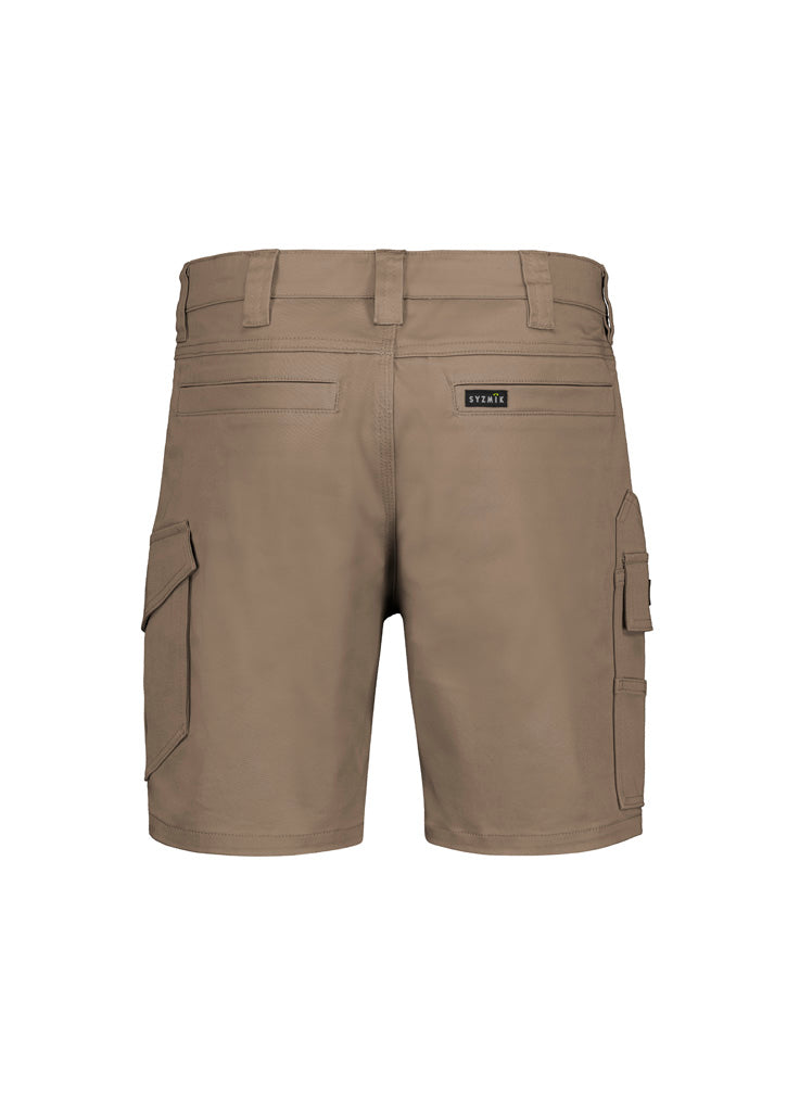 Mens Essential Stretch Cargo Short - Khaki - Back