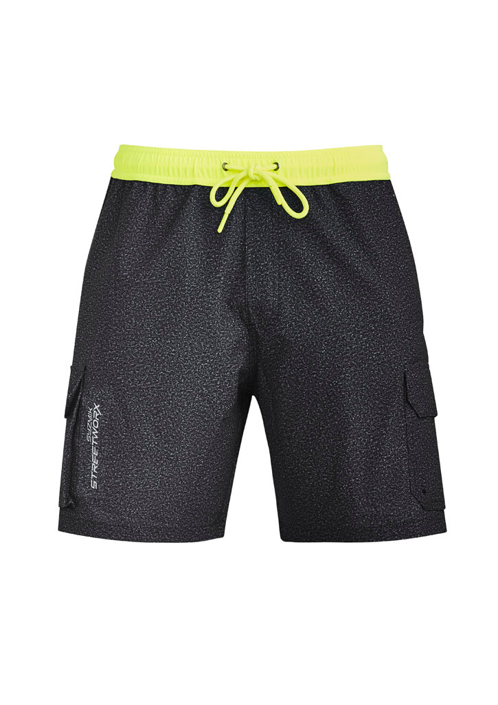 Mens Streetworx Board Short - Grey Marle - Front