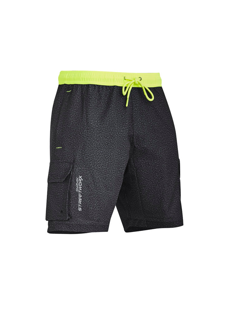 Mens Streetworx Board Short - Grey Marle - View