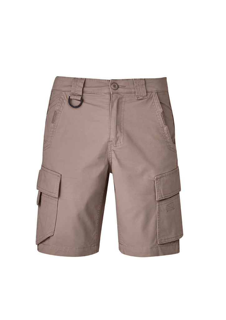 Mens Streetworx Curved Cargo Short - Khaki - Front