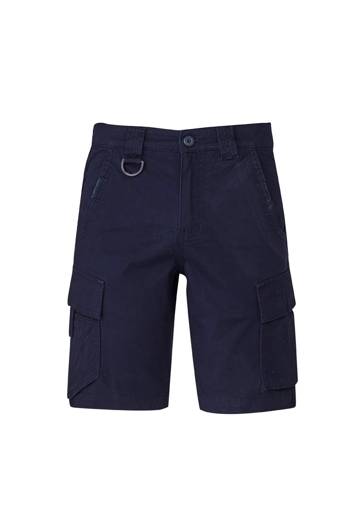 Mens Streetworx Curved Cargo Short - Navy - Front