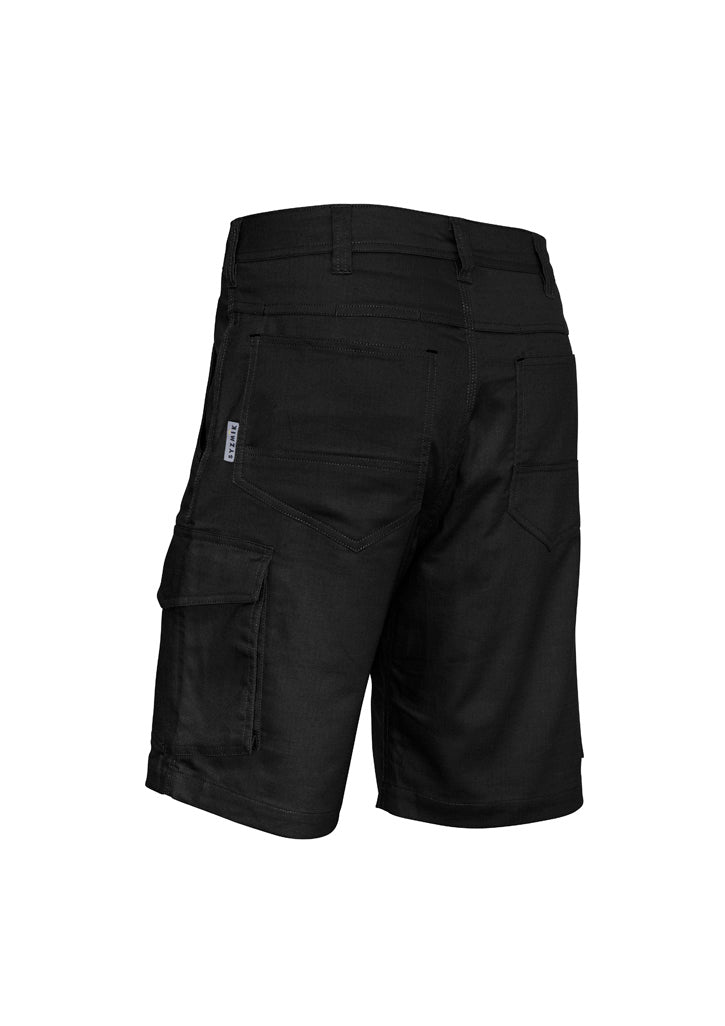 Mens Rugged Cooling Vented Short - Black - Back