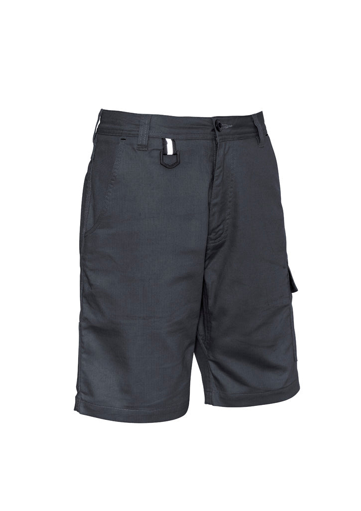Mens Rugged Cooling Vented Short - Charcoal - Front