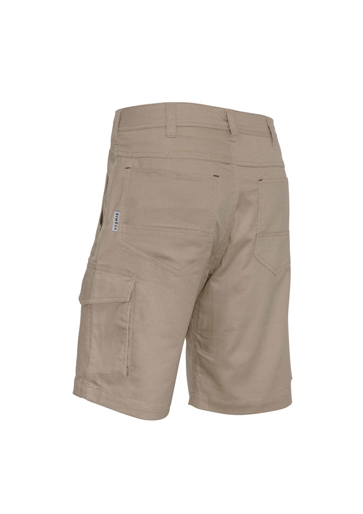 Mens Rugged Cooling Vented Short - Khaki - Back