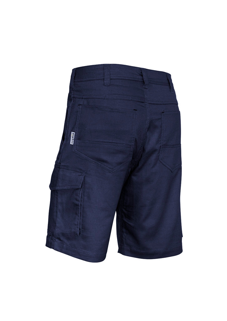 Mens Rugged Cooling Vented Short - Navy - Back