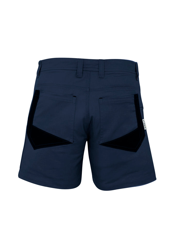 Mens Rugged Cooling Short Short - Navy - Back