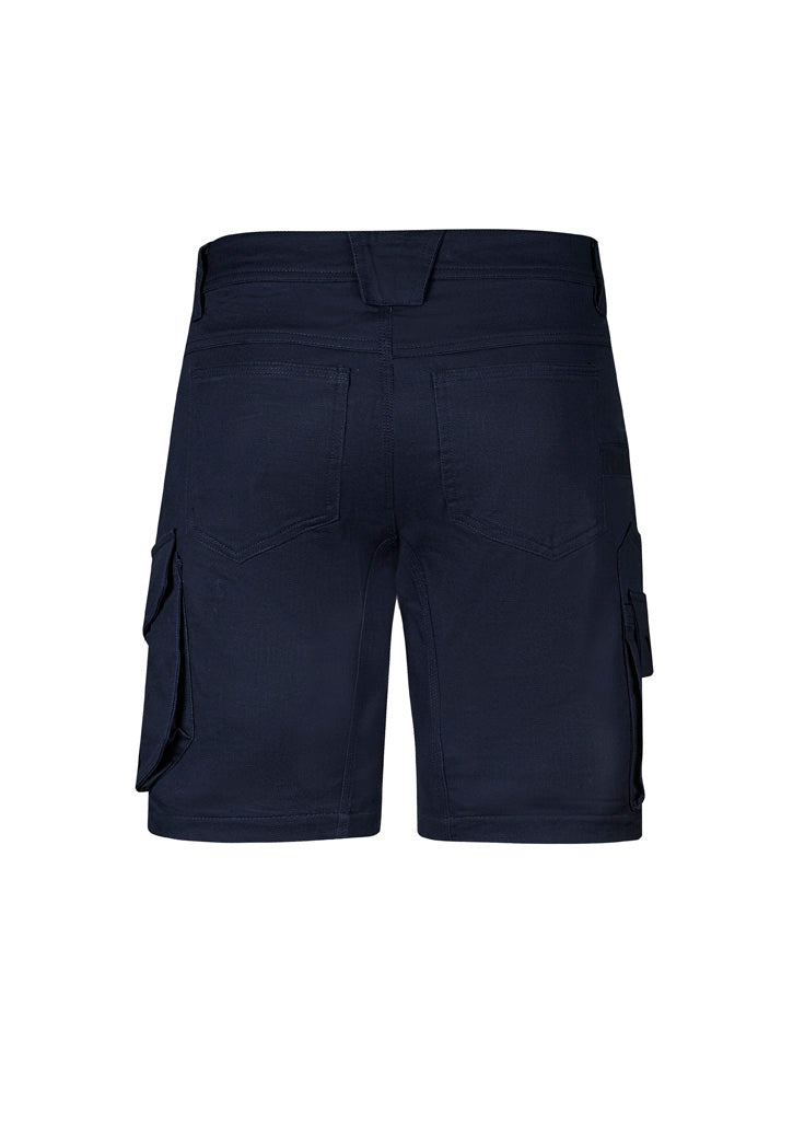 Mens Rugged Cooling Stretch Short - Navy - Back