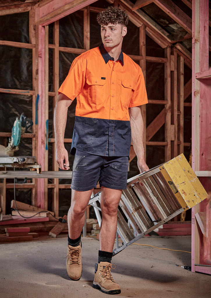 Mens Rugged Cooling Stretch Short Short - Navy - Model