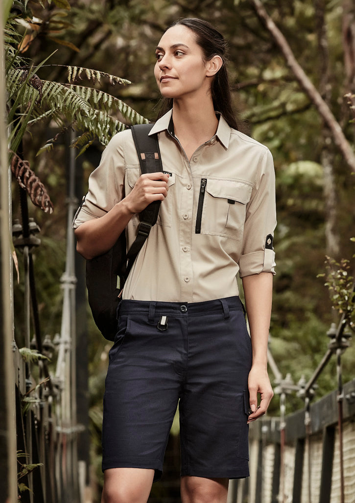 Womens Rugged Cooling Vented Short - Navy - Model