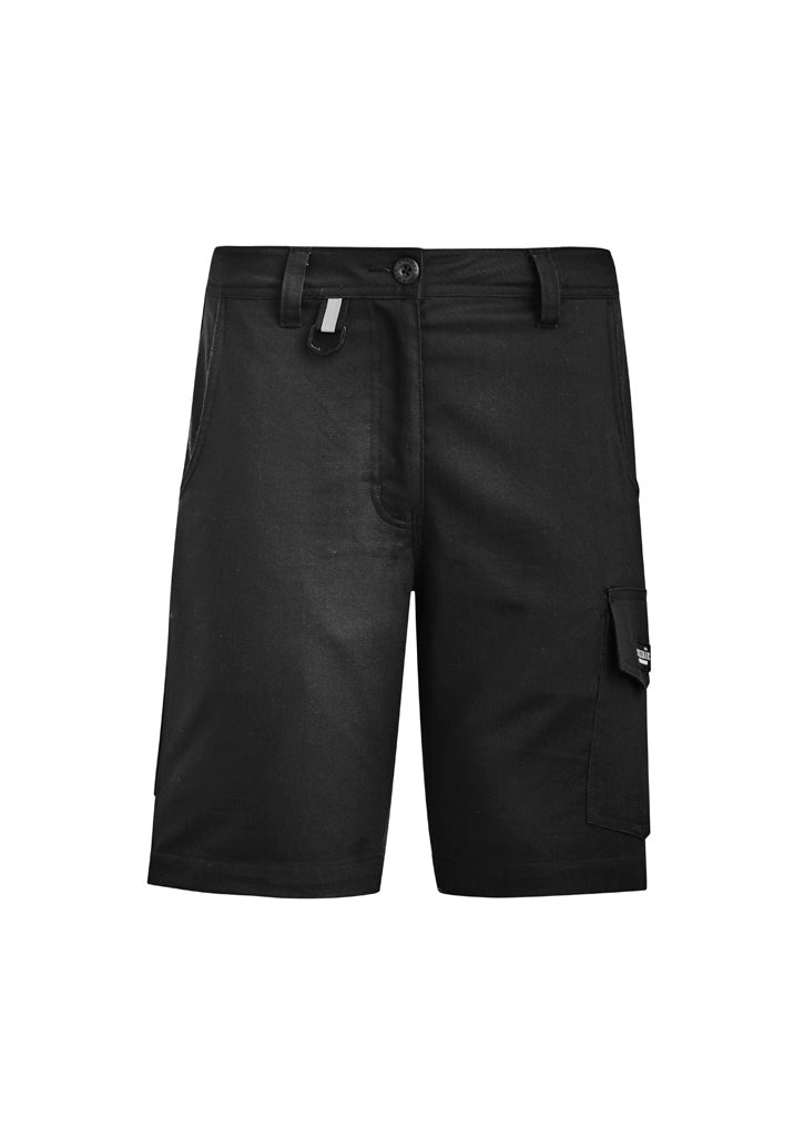 Womens Rugged Cooling Vented Short - Black - Front