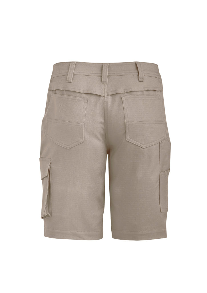 Womens Rugged Cooling Vented Short - Khaki - Back