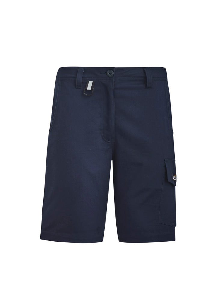 Womens Rugged Cooling Vented Short - Navy - Front