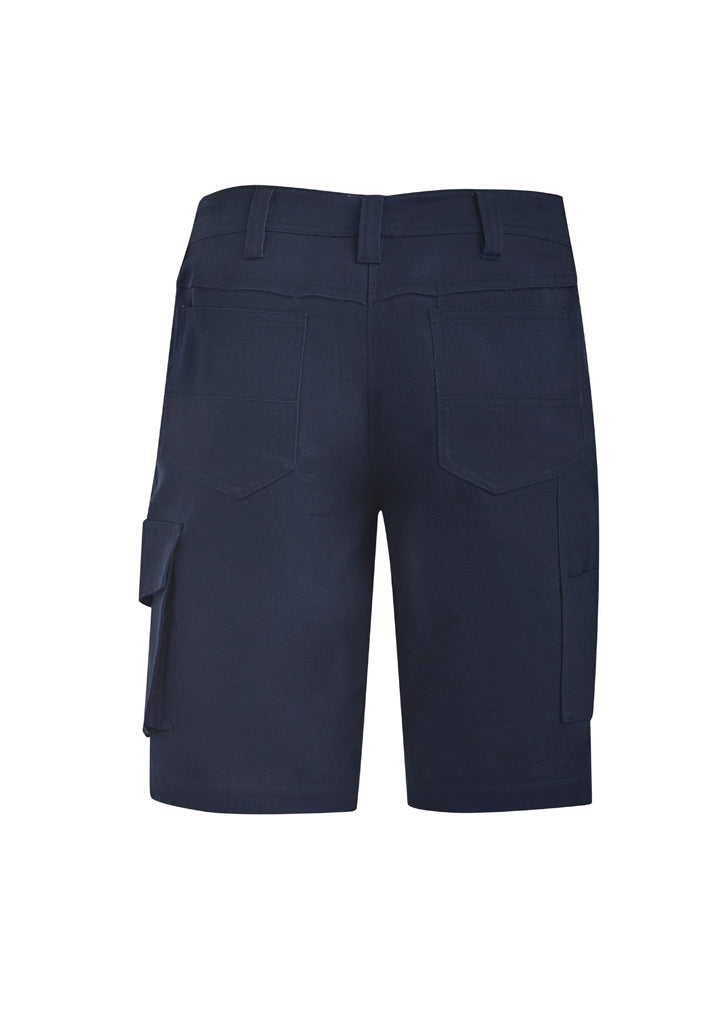 Womens Rugged Cooling Vented Short - Navy - Back
