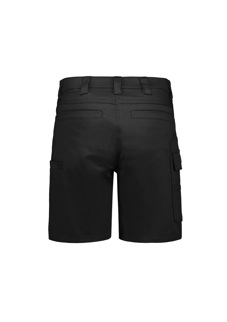 Womens Essential Stretch Cargo Short - Black - Back