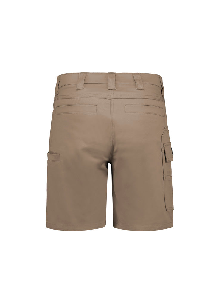 Womens Essential Stretch Cargo Short - Khaki - Back