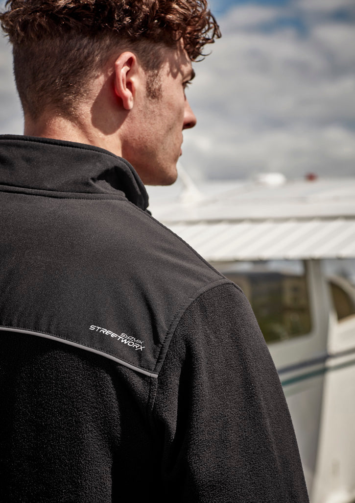 Unisex Streetworx Lightweight 1/4 Zip Polar Fleece - Black - Model