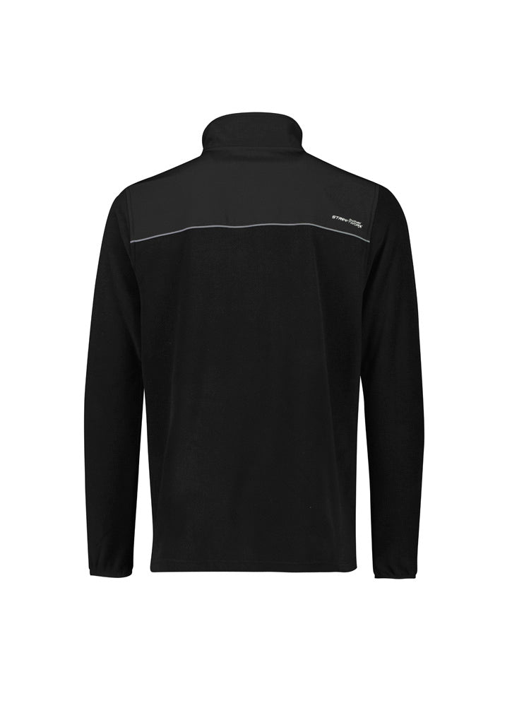 Unisex Streetworx Lightweight 1/4 Zip Polar Fleece - Black - Back