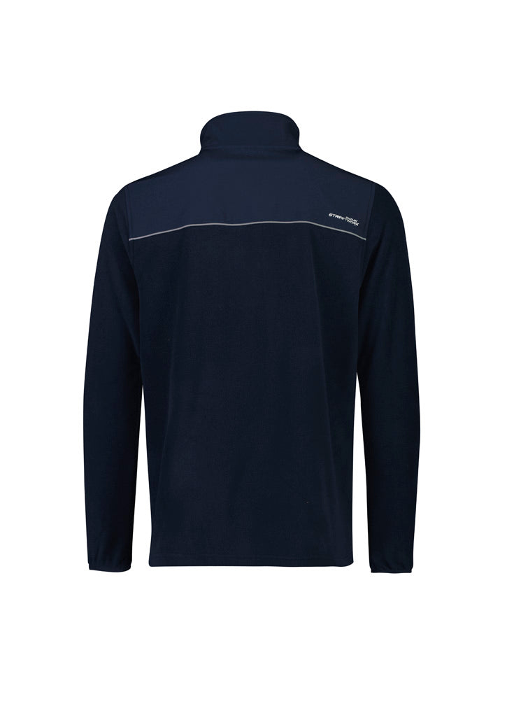 Unisex Streetworx Lightweight 1/4 Zip Polar Fleece - Navy - Back