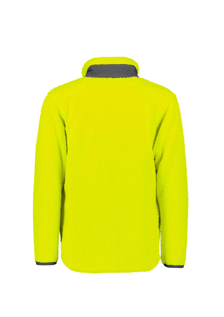 Unisex Streetworx Full Zip Sherpa Fleece - Yellow - Back