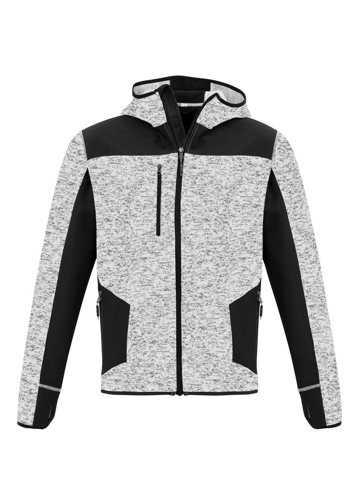 Unisex Streetworx Reinforced Knit Hoodie - Grey - Front