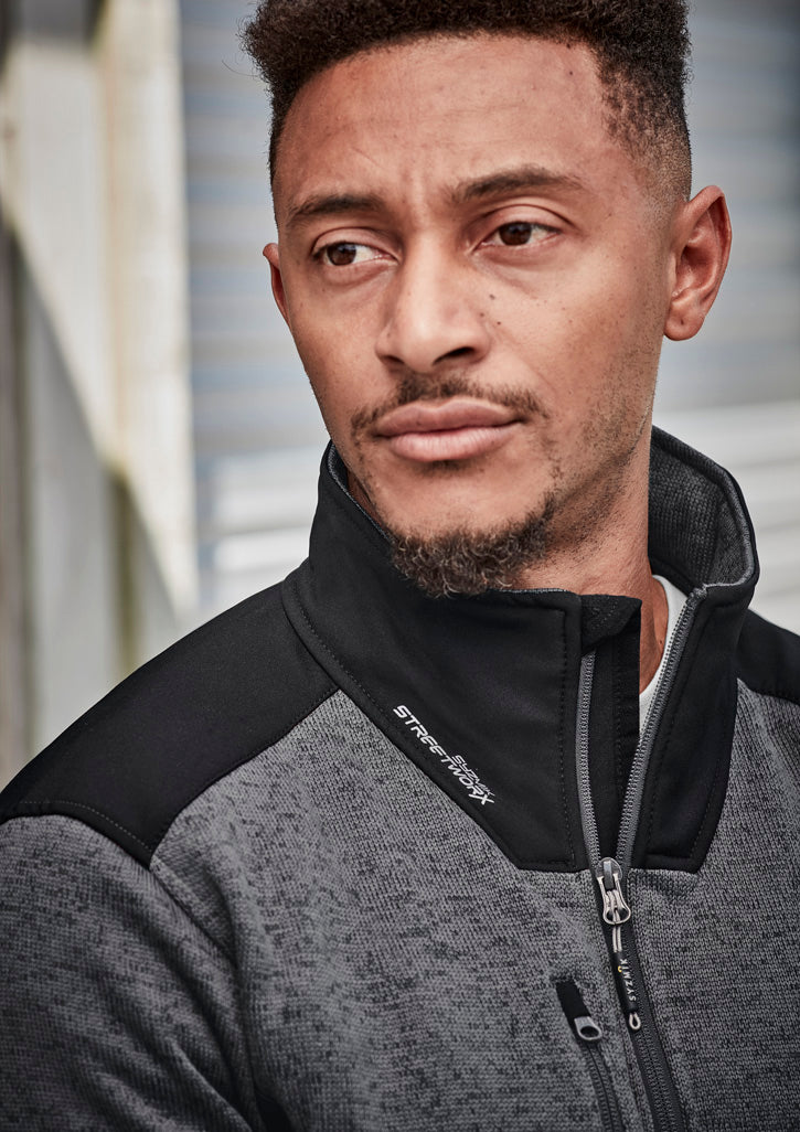 Unisex Streetworx Reinforced Knit 1/2 Zip Pullover - Gunmetal - Model