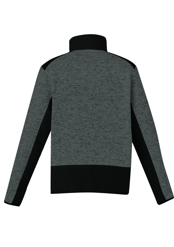 Unisex Streetworx Reinforced Knit 1/2 Zip Pullover - Gunmetal - Back