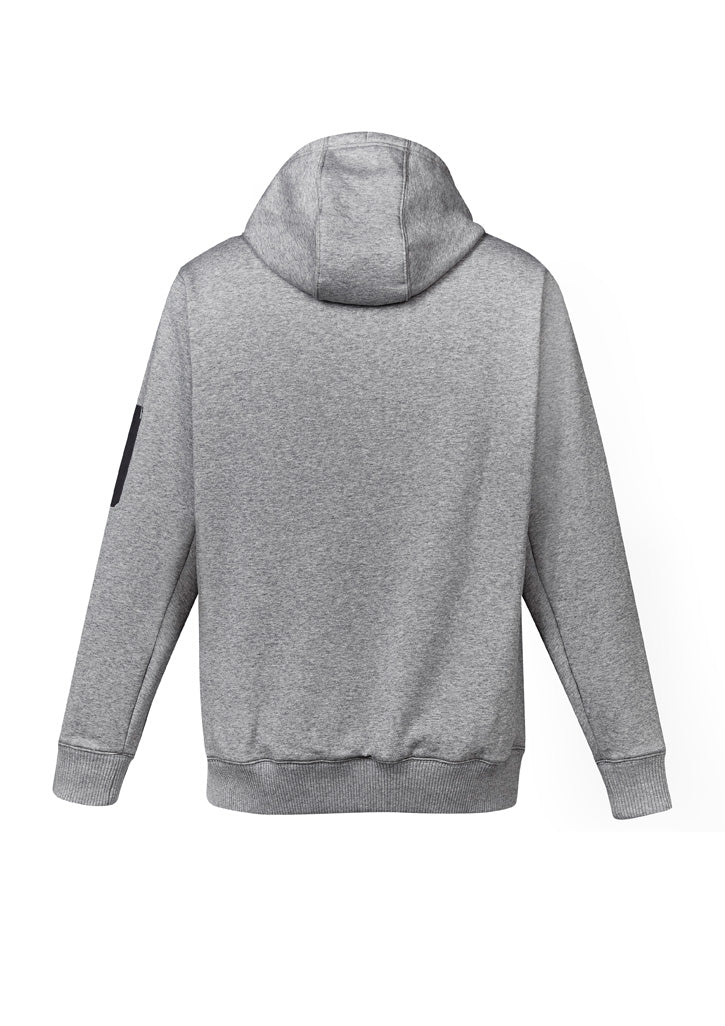 Unisex Multi-Pocket Hoodie - Grey Marle/Charcoal - Back