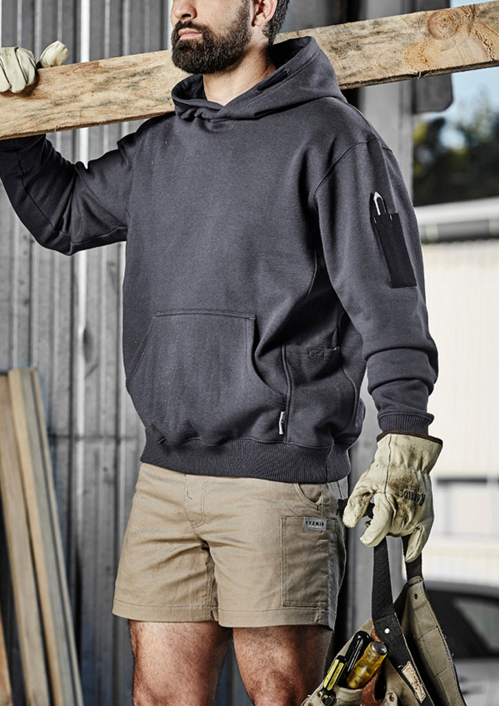 Unisex Multi-Pocket Hoodie - Charcoal/Black - Model