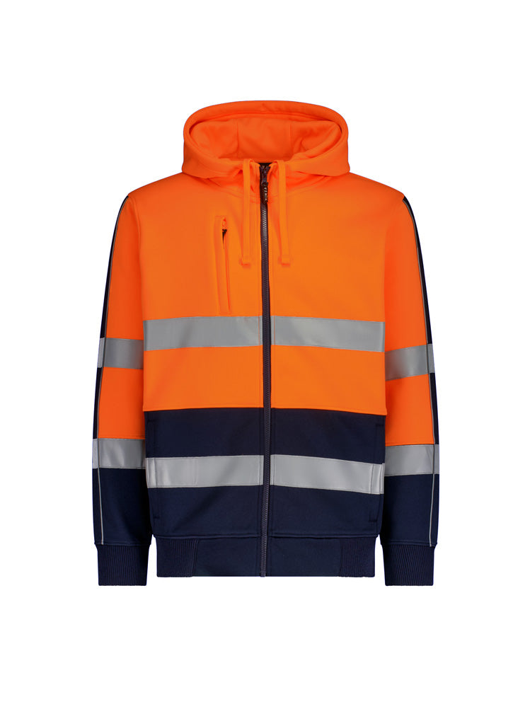 Unisex Hi Vis Full Zip Stretch Taped Hoodie 3