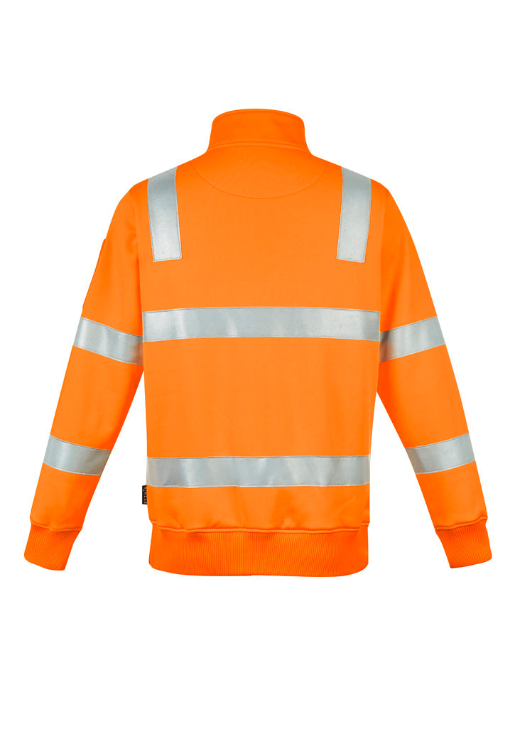 Unisex Hi Vis VIC Rail 1/4 Zip Pullover - Vic Rail Orange - Back