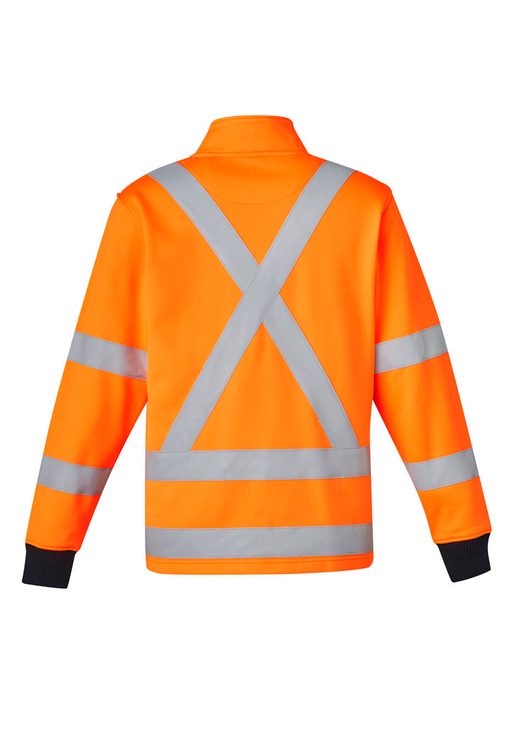 Unisex Hi Vis X Back Rail Jumper - Orange - Back