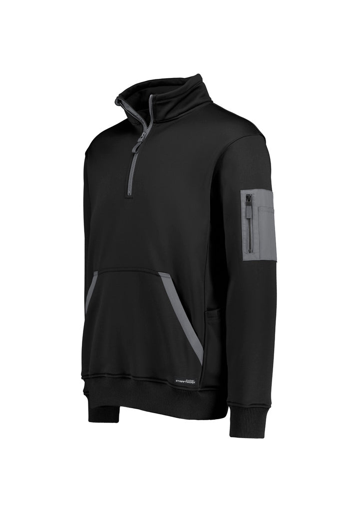 Unisex Streetworx Water Resistant 1/4 Zip Pullover - Black - View