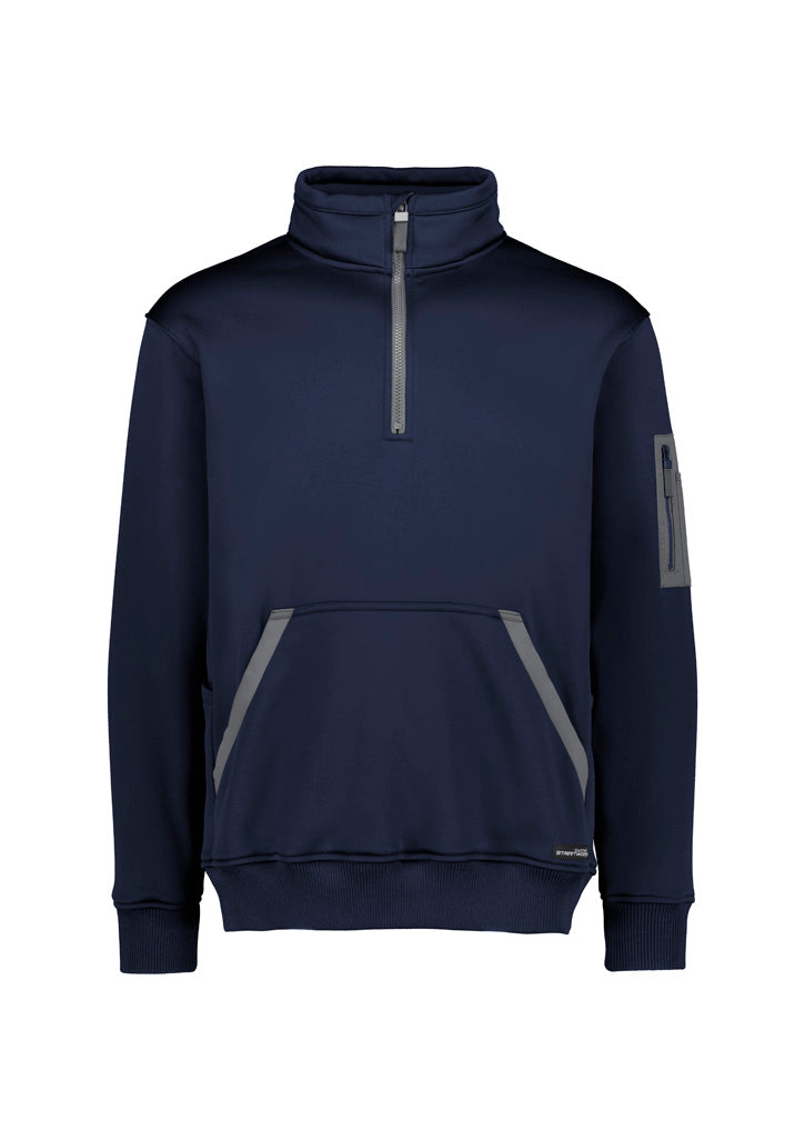 Unisex Streetworx Water Resistant 1/4 Zip Pullover - Navy - Front